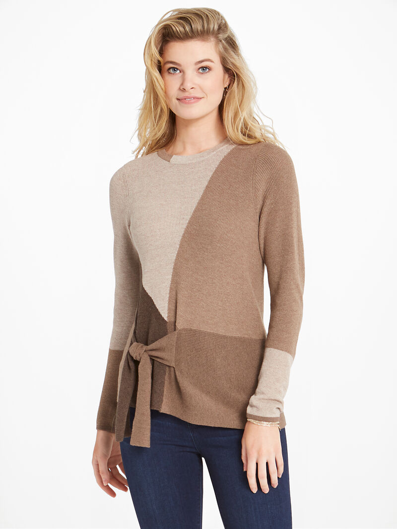 
                    Mix It Up Tie Sweater