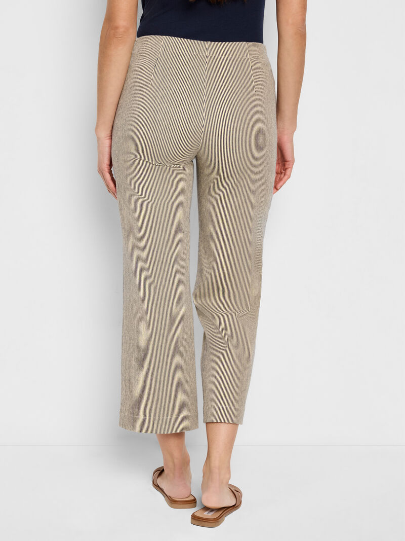 Woman Wears All Day Stripe Wide-Leg Jeans image number 3