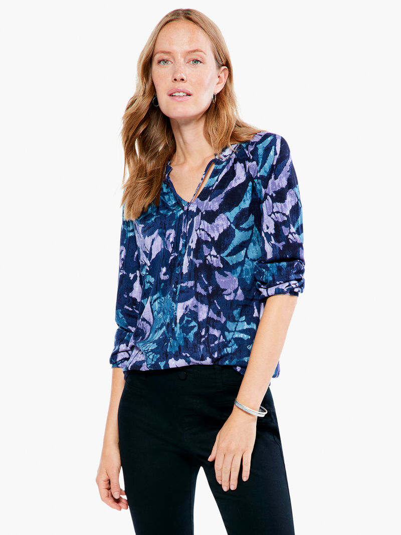Woman Wears Indigo Vines Live In Top image number 0