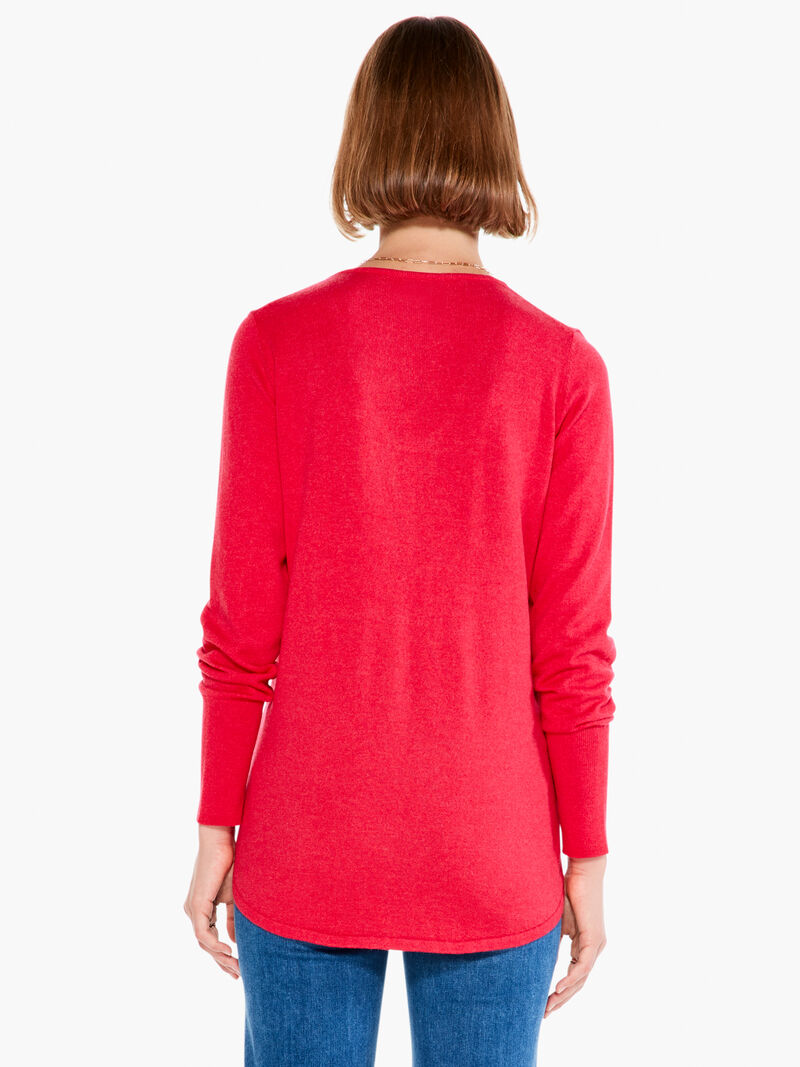 Woman Wears Vital V Neck Sweater image number 2