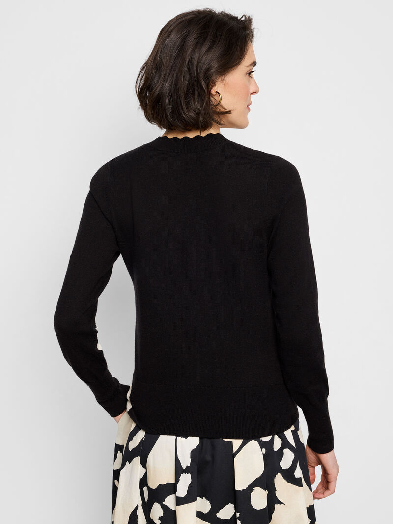 Woman Wears Evening Petal Sweater image number 3
