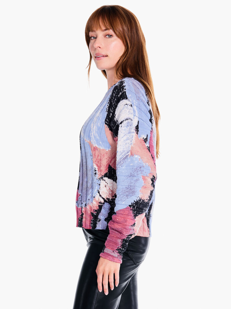 Woman Wears Autumn Bloom Sweater image number 1