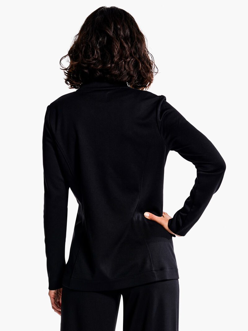 Woman Wears Drapey Ponte Blazer image number 3