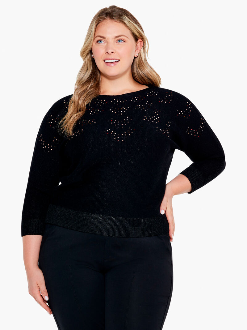 Woman Wears Constellation Sweater image number 0