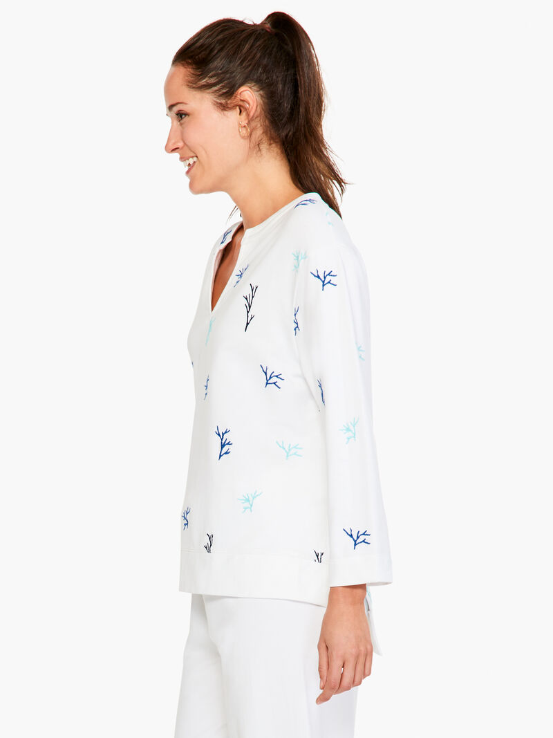 Woman Wears Coral Reef Terry Top image number 1