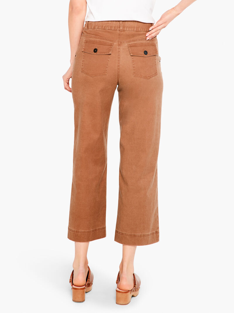Woman Wears Crisp Stretch Wide-Leg Pant image number 2