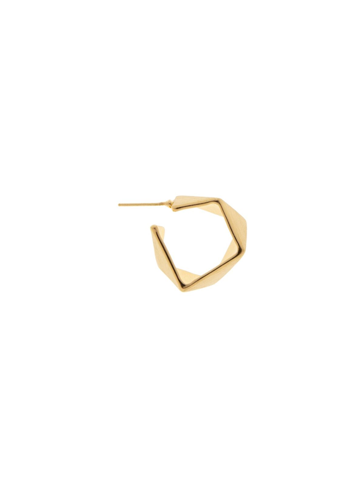 MARLYN SCHIFF WIDE GEOMETRIC POST HOOP EARRINGS