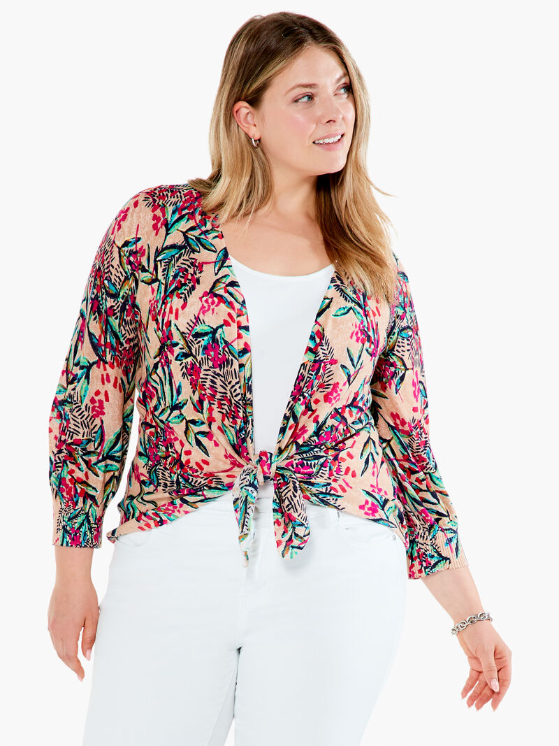 Woman Wears Cherry Blossom Cardigan image number 1