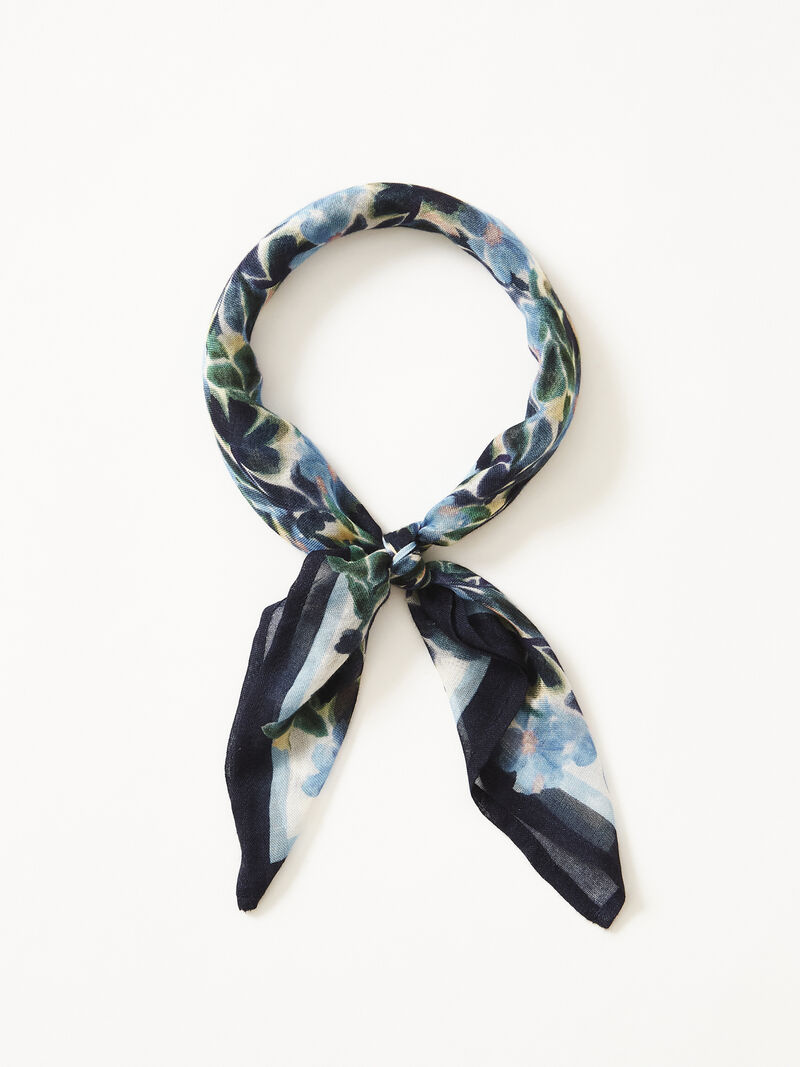 Woman Wears Chan Luu Floral Print Bandana image number 0