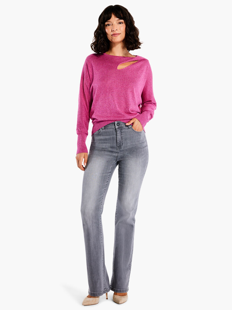 Woman Wears Soft Sleeve Twist Sweater Tee image number 3