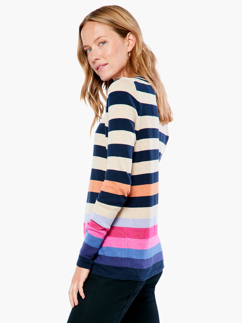 Woman Wears Jewel Stripes Vital Sweater image number 2