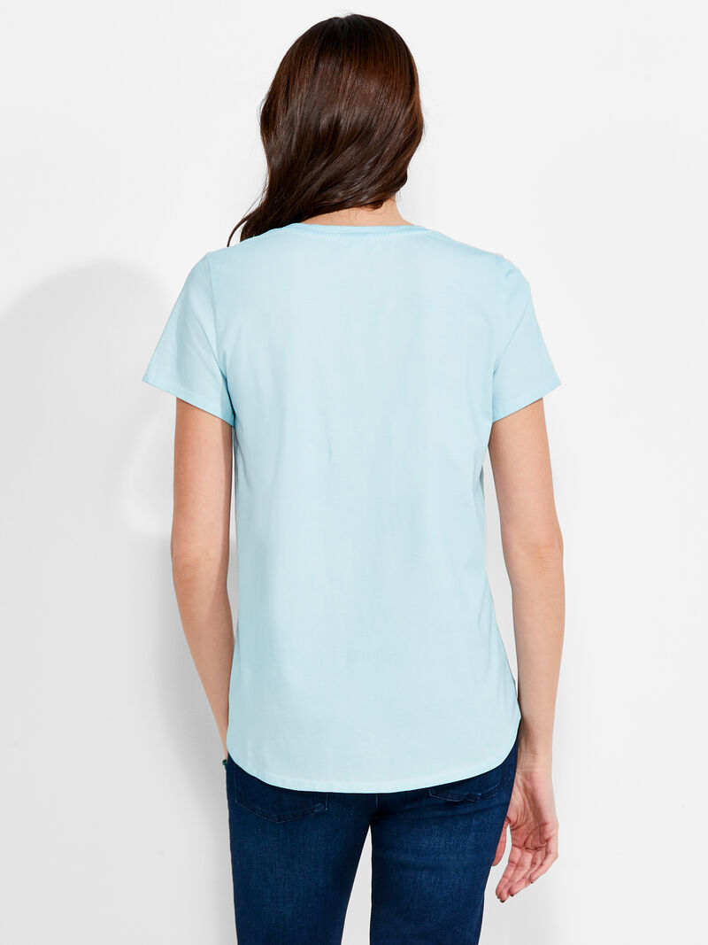 Woman Wears NZT Short Sleeve Shirt Tail Crew Tee image number 2