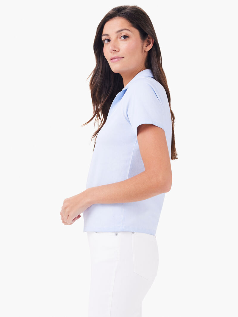 Woman Wears NZT Short Sleeve Polo Tee image number 2