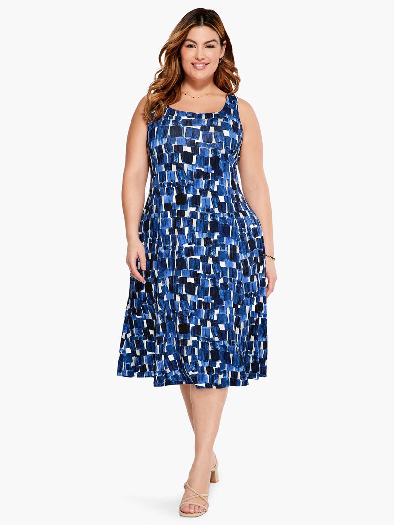 Woman Wears Artist Blocks Dress image number 3