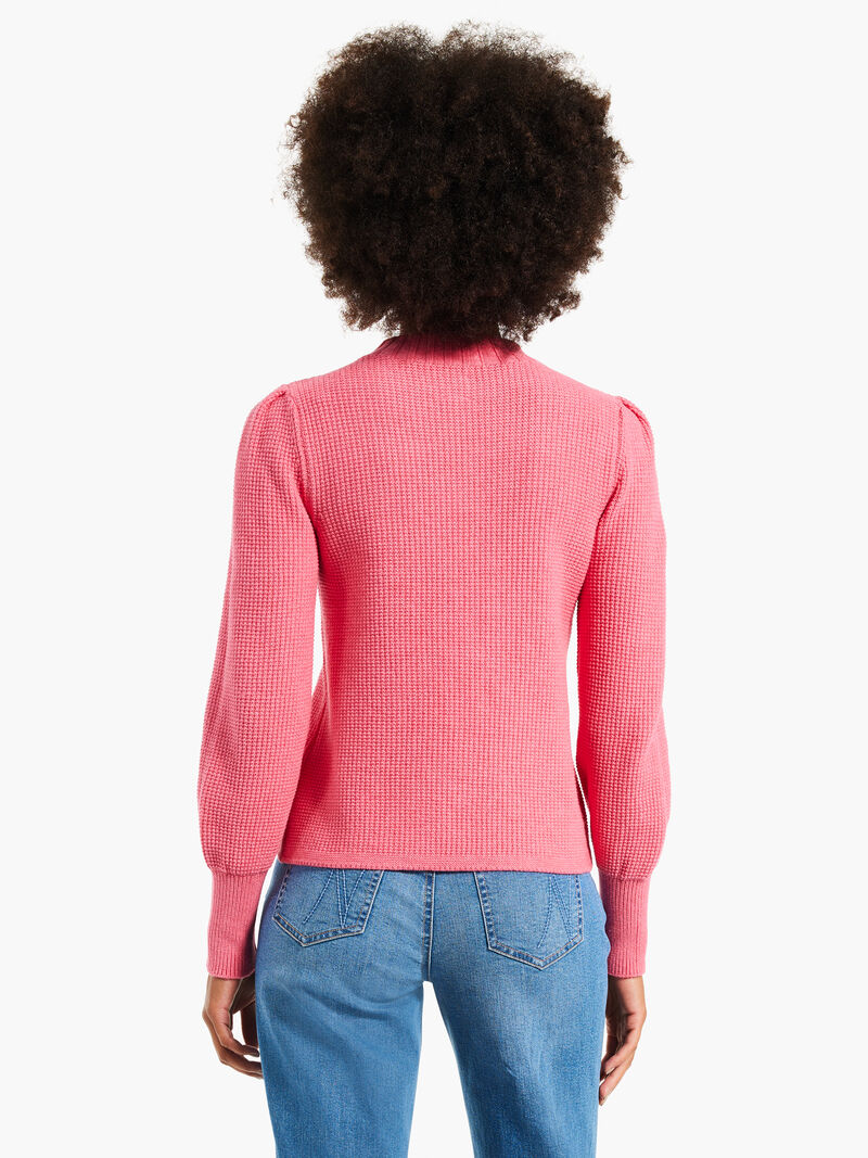 Woman Wears Waffle Stitch Sweater image number 2