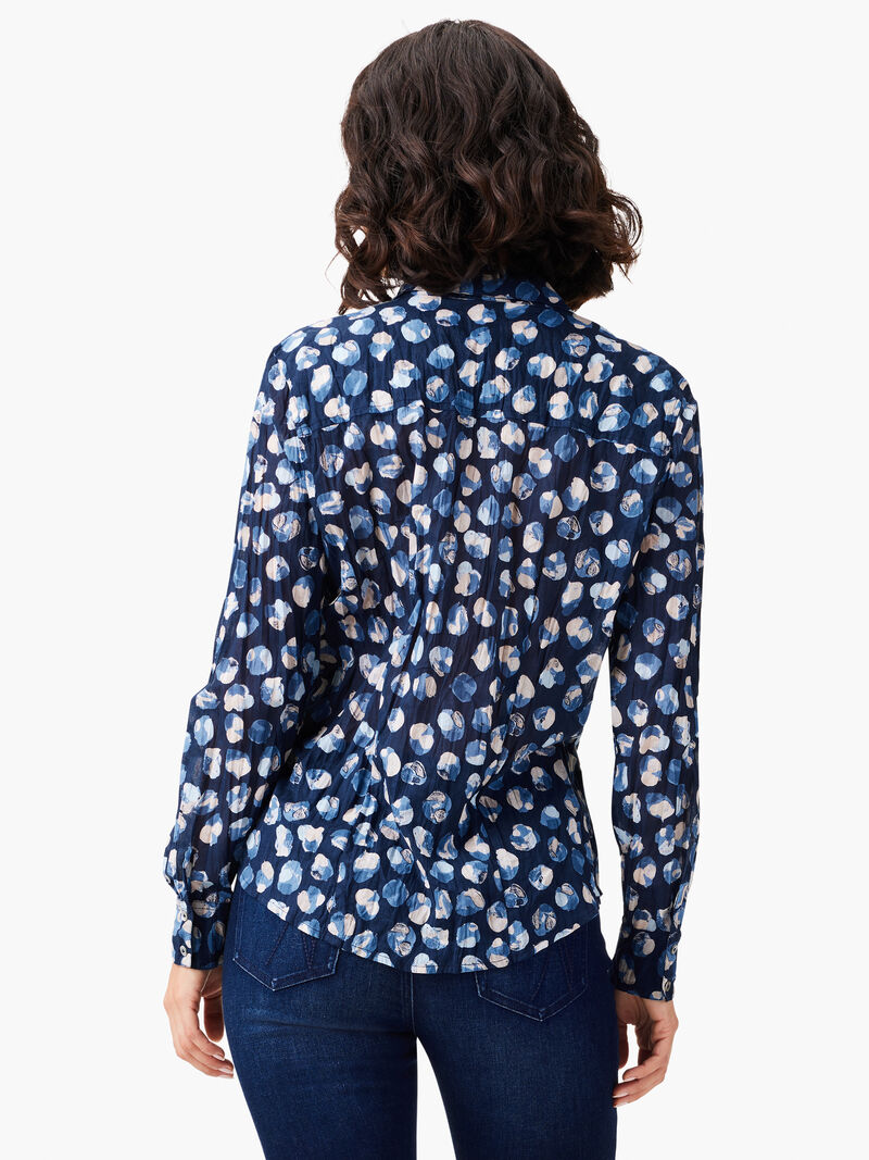 Woman Wears Many Moons Crinkle Shirt image number 2