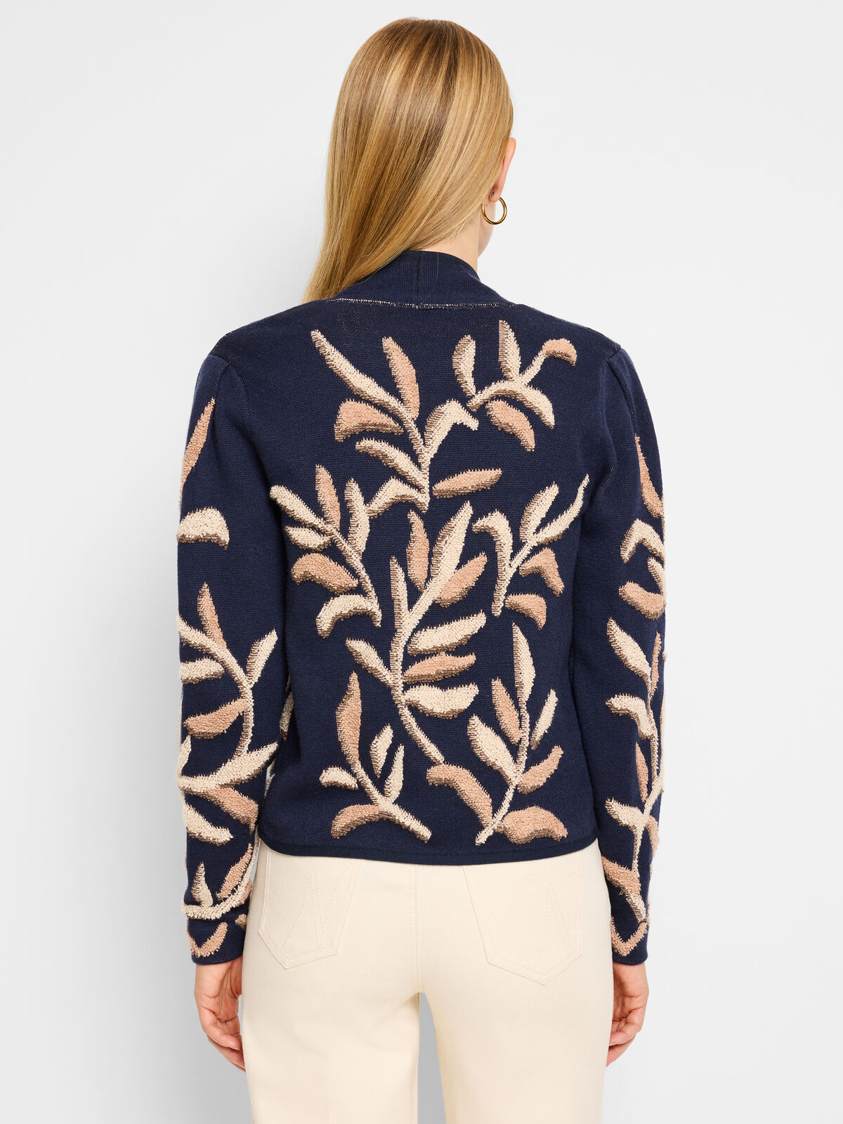 Midnight Fern Tufted Knit Jacket