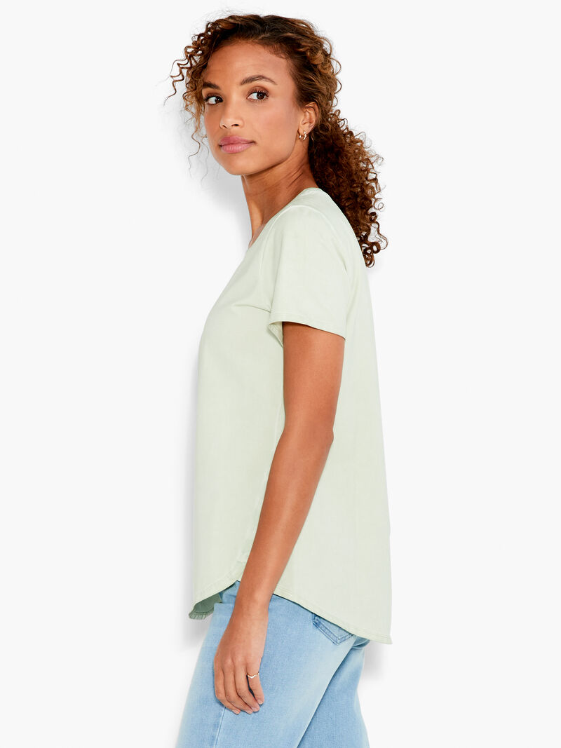 NZT Short Sleeve Shirt Tail Crew Neck Tee
