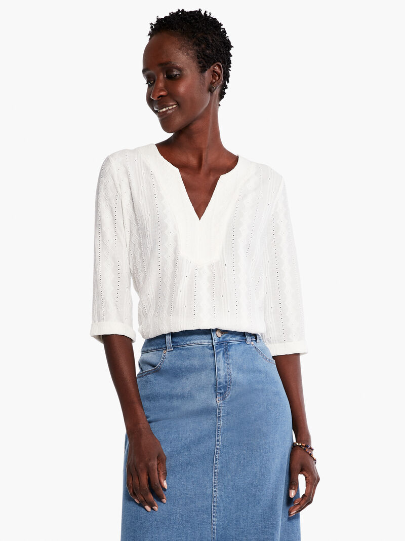 
                    Angled Lace Top