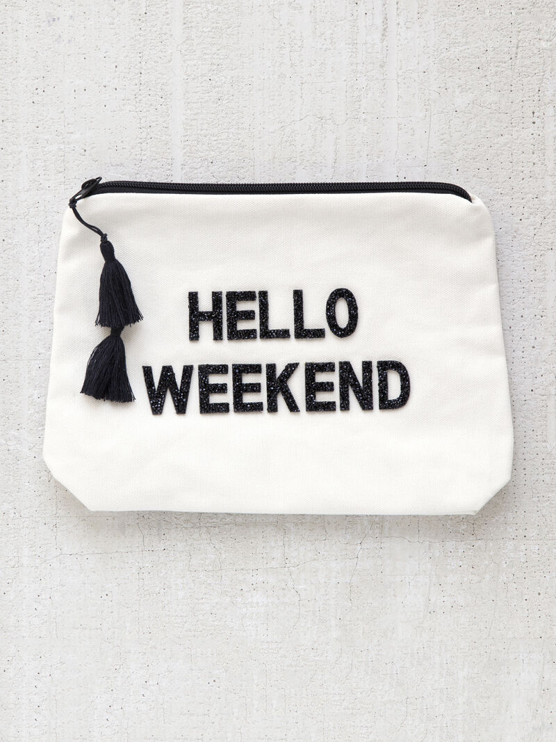 Woman Wears FALLON & ROYCE CANVAS BIKINI BAG WEEKEND image number 0