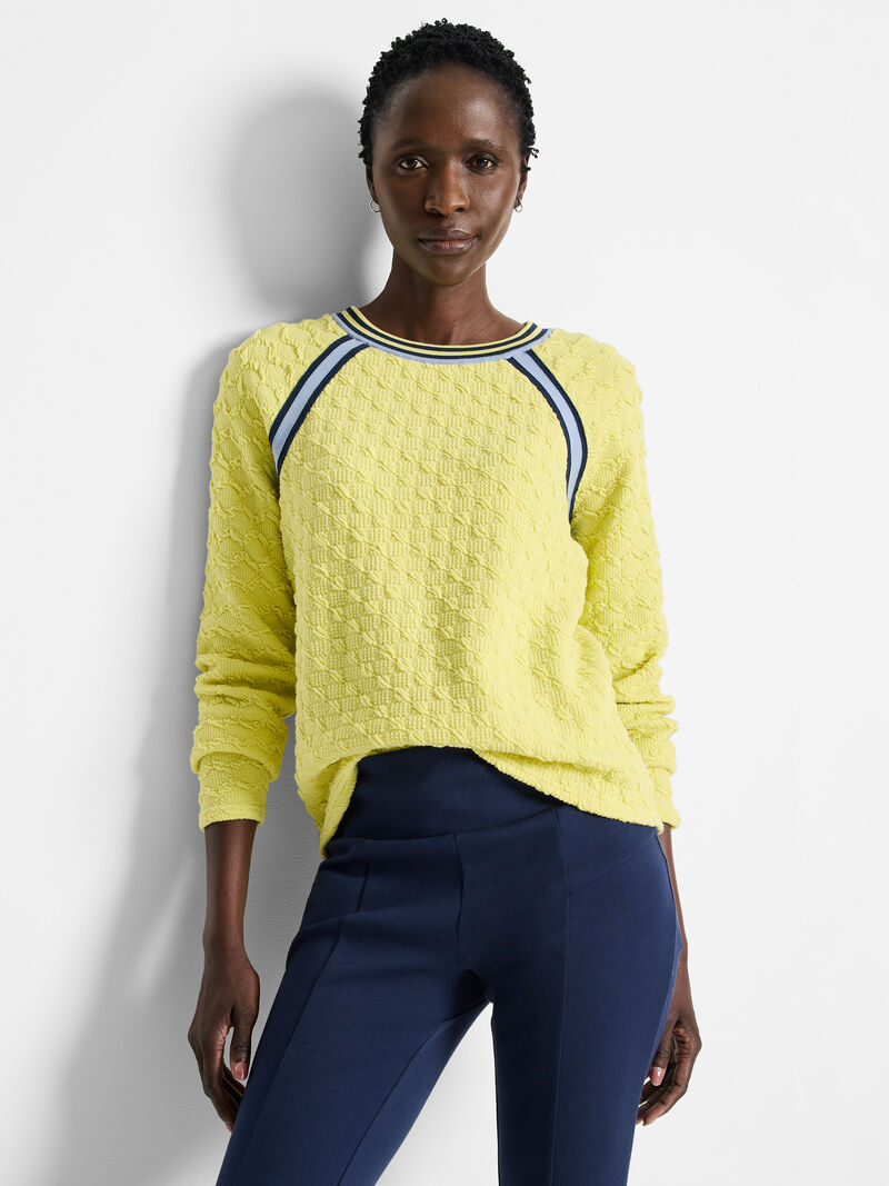 Tipped Texture Pullover Sweater
