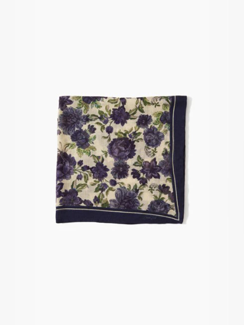 Woman Wears Chan Luu Floral Printed Bandana image number 1