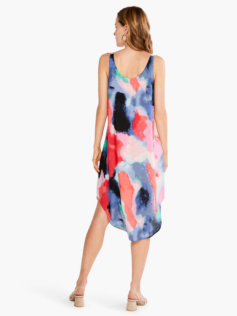 Woman Wears Abstract Art Dress image number 3