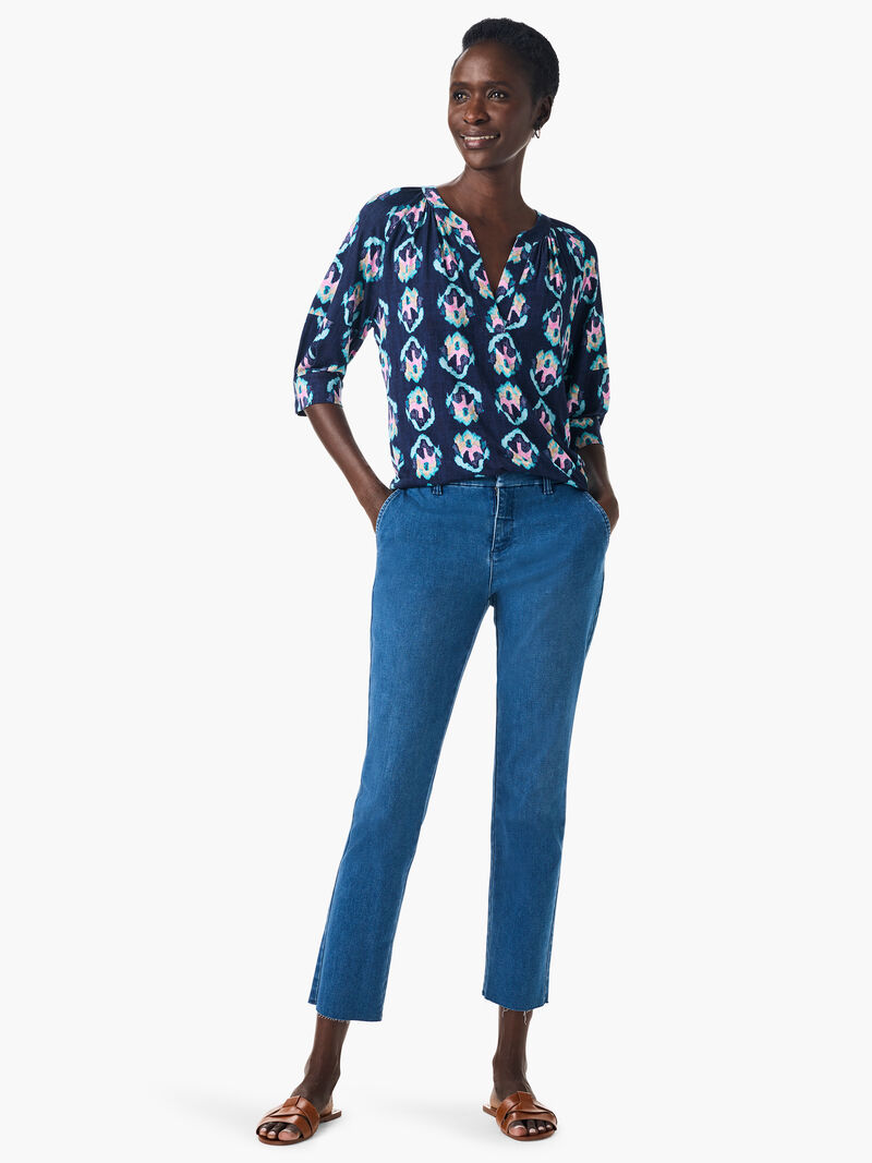 Woman Wears Ocean Batik Top image number 2