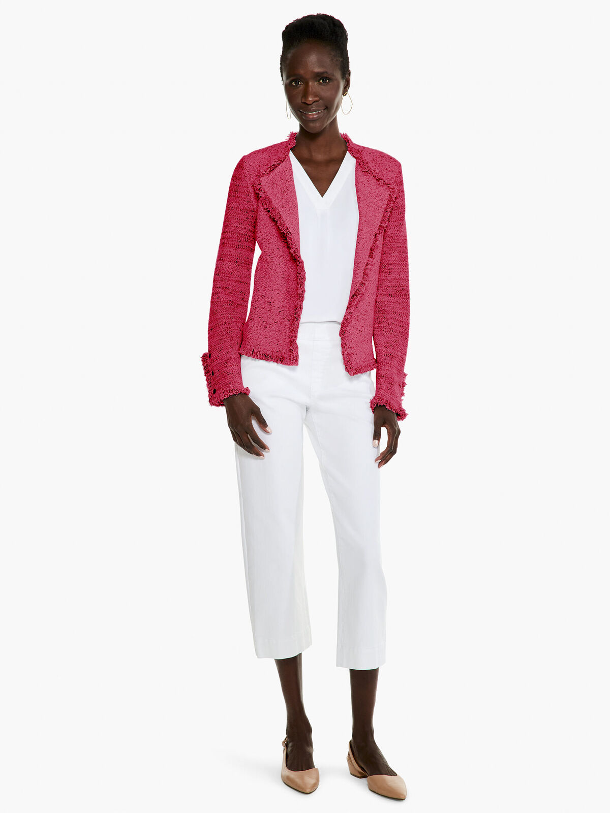 Fringe Mix Knit Jacket