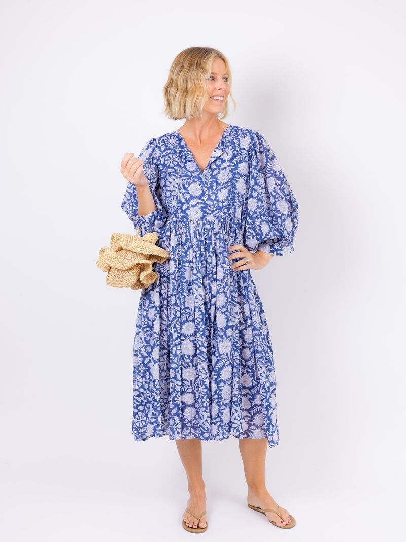 Woman Wears Hat Attack Beach Dress image number 0