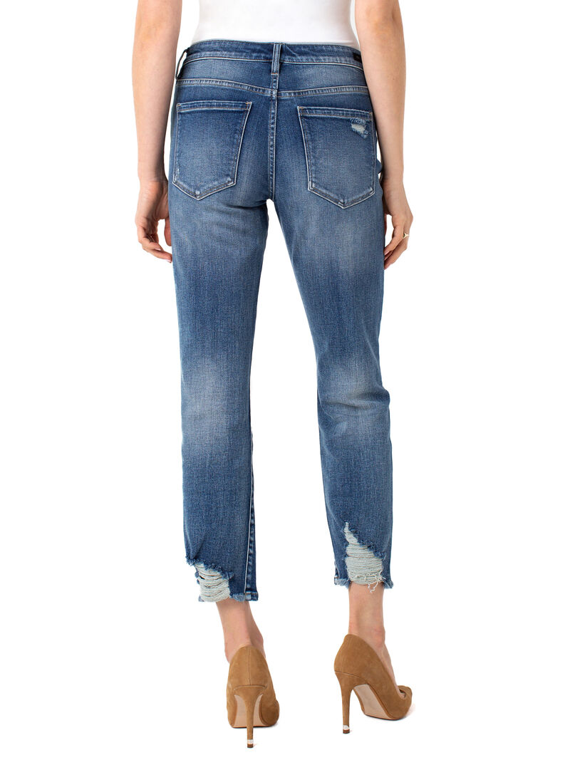 Woman Wears Liverpool - Kennedy Crop Straight W/ Cut Hem image number 2