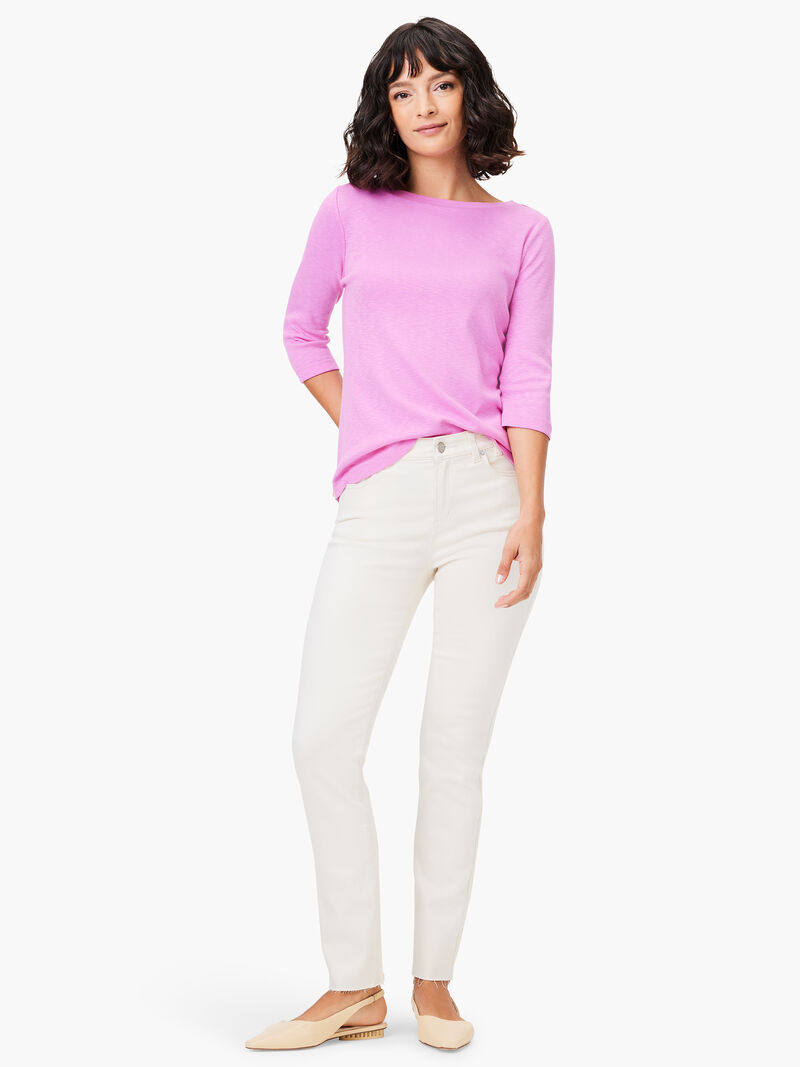 Woman Wears NZT 3/4 Sleeve Boat Tee image number 3