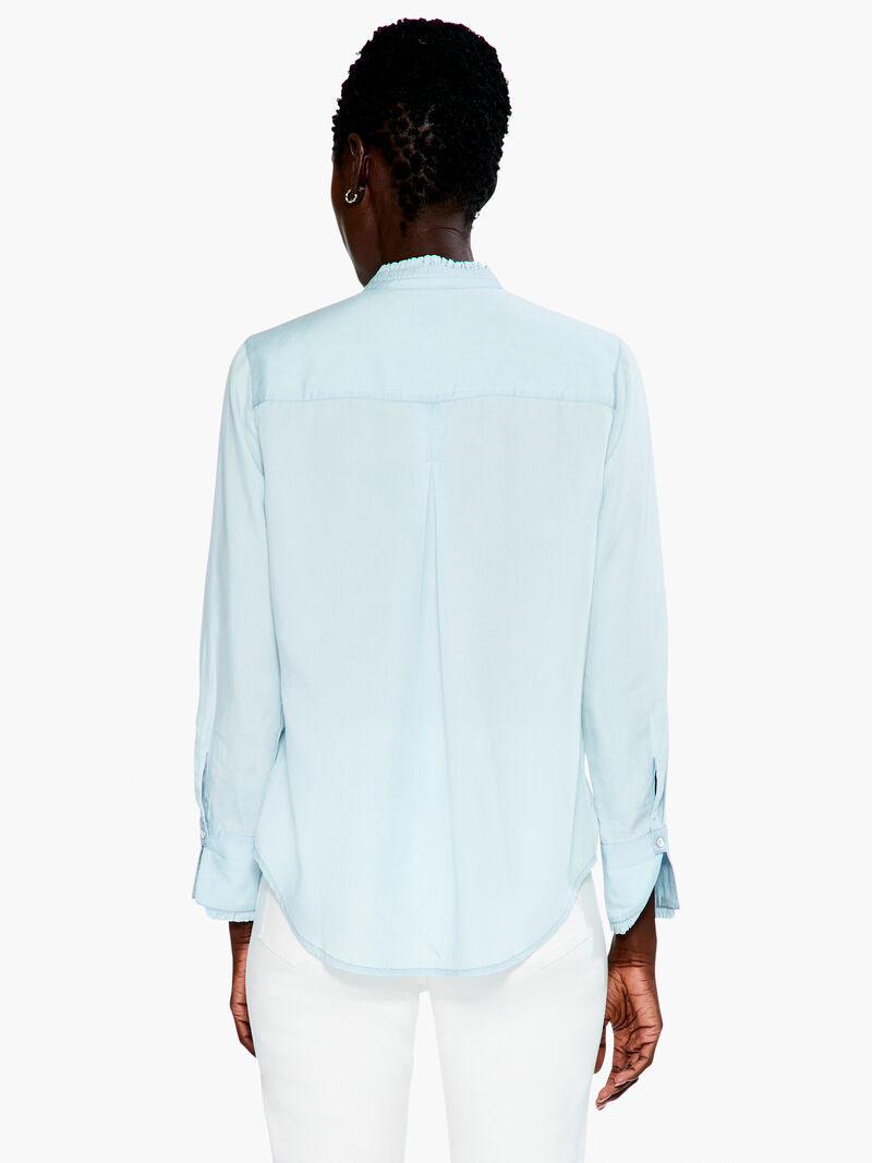 Woman Wears Femme Denim Shirt image number 2