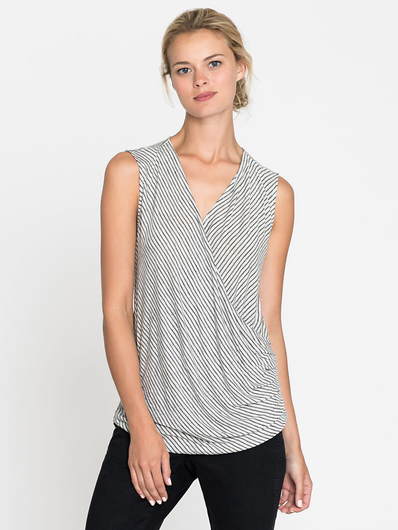 
                    Lunar Stripe Wrap Top