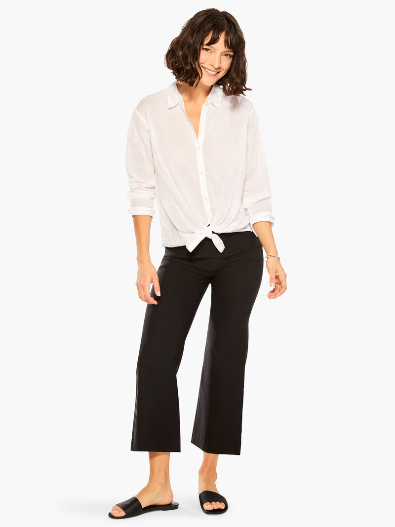 Woman Wears Polished Wonderstretch Wide-Leg Crop Pant image number 1