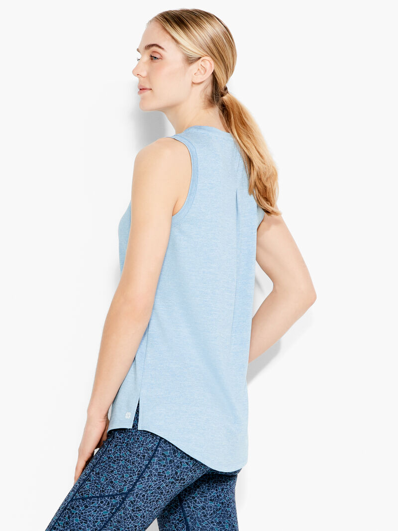 Woman Wears Flowfit Pleat Back Tank image number 1
