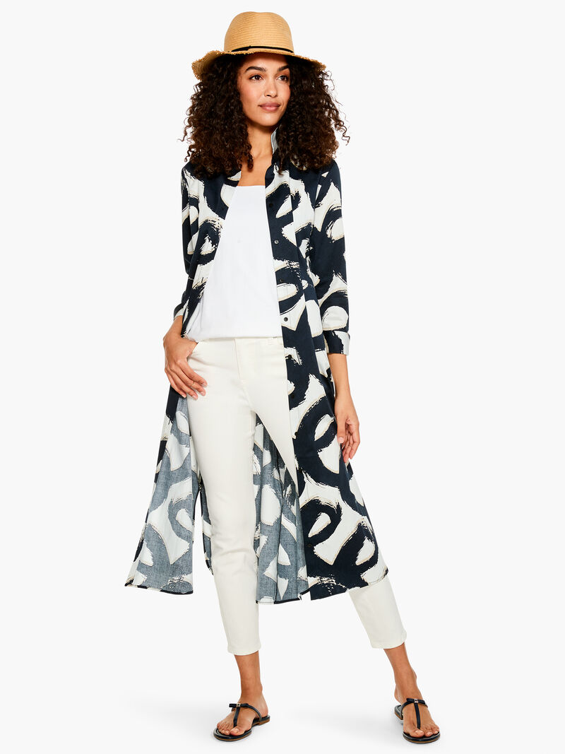 Woman Wears Squiggle Stretch Dress Jacket image number 0