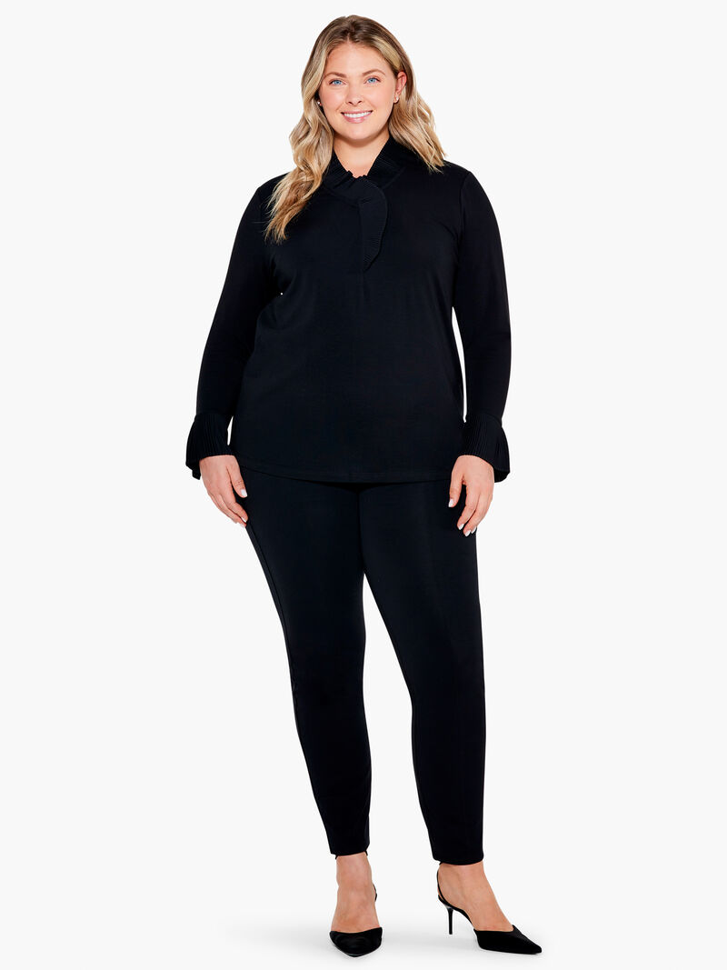 Woman Wears Ruffled Up Top image number 3