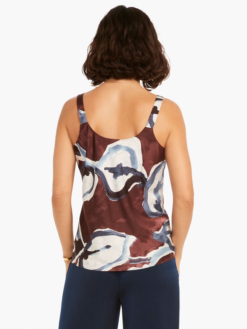 Woman Wears Watercolor Vines Tank image number 2