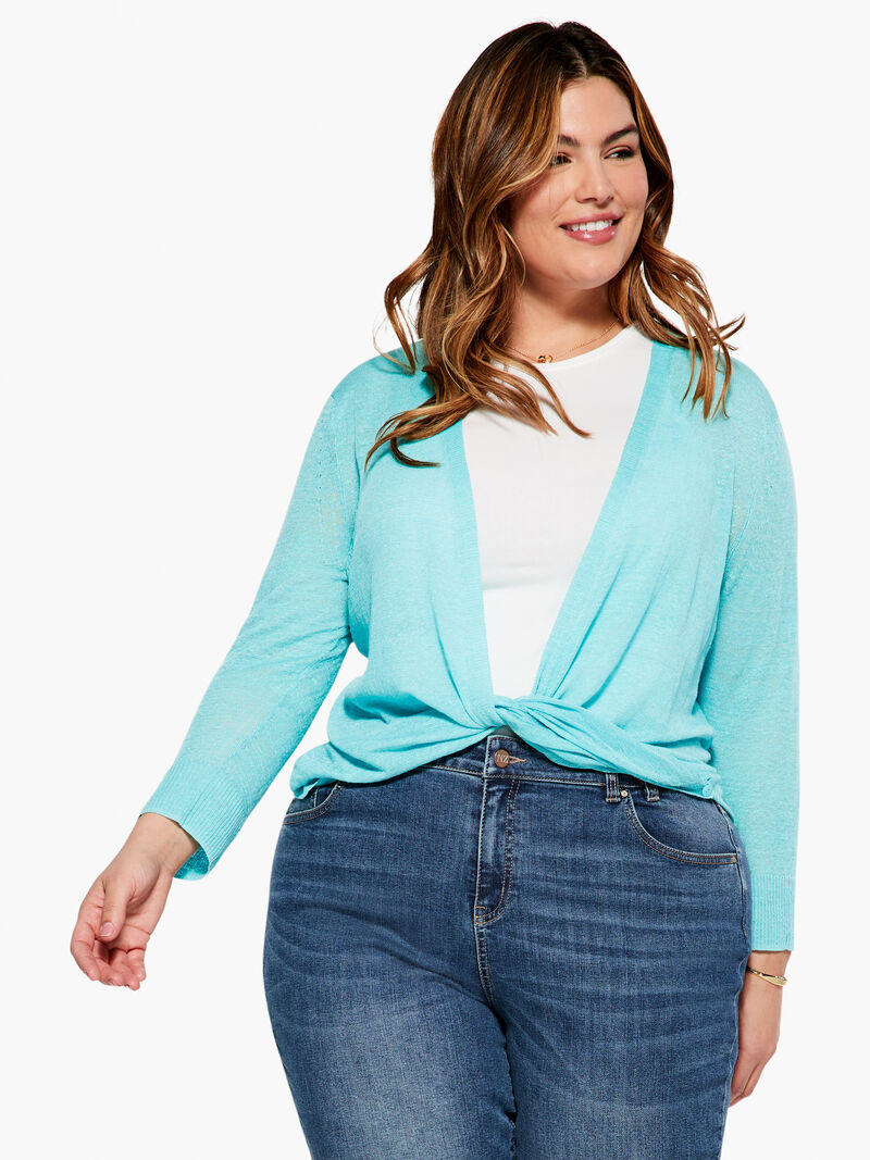 Woman Wears Lightweight 4-Way Cardigan image number 2