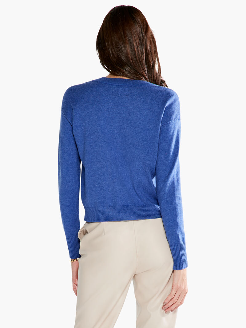 Woman Wears Shorty V Sweater image number 2