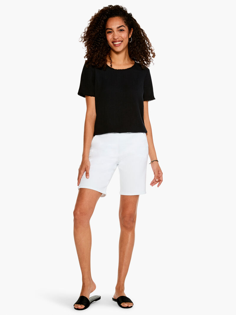 Woman Wears 9" All Day Denim Short image number 3