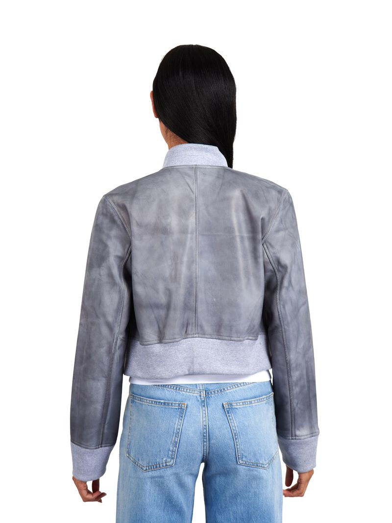 Woman Wears JKT - Collins Burnished Leather Jacket image number 2