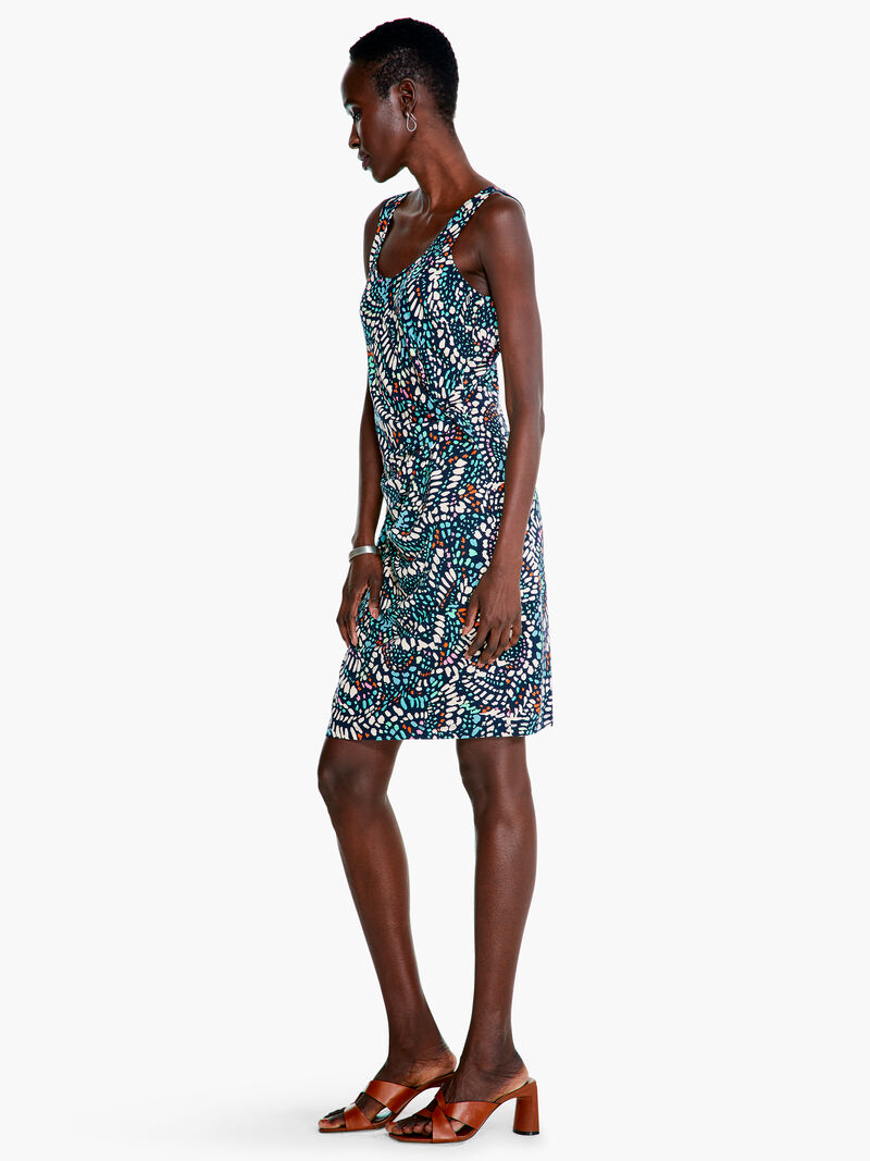Woman Wears Mosaic Dots Dress image number 1