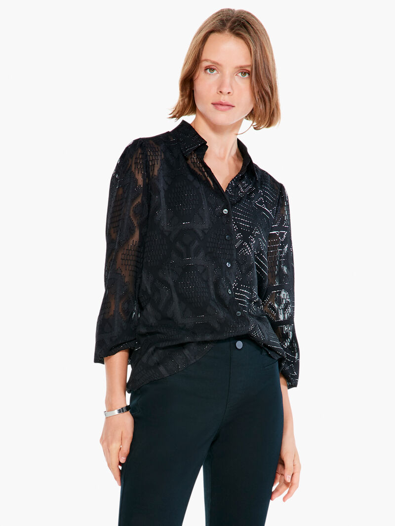 Woman Wears Starry Sky Shirt image number 0