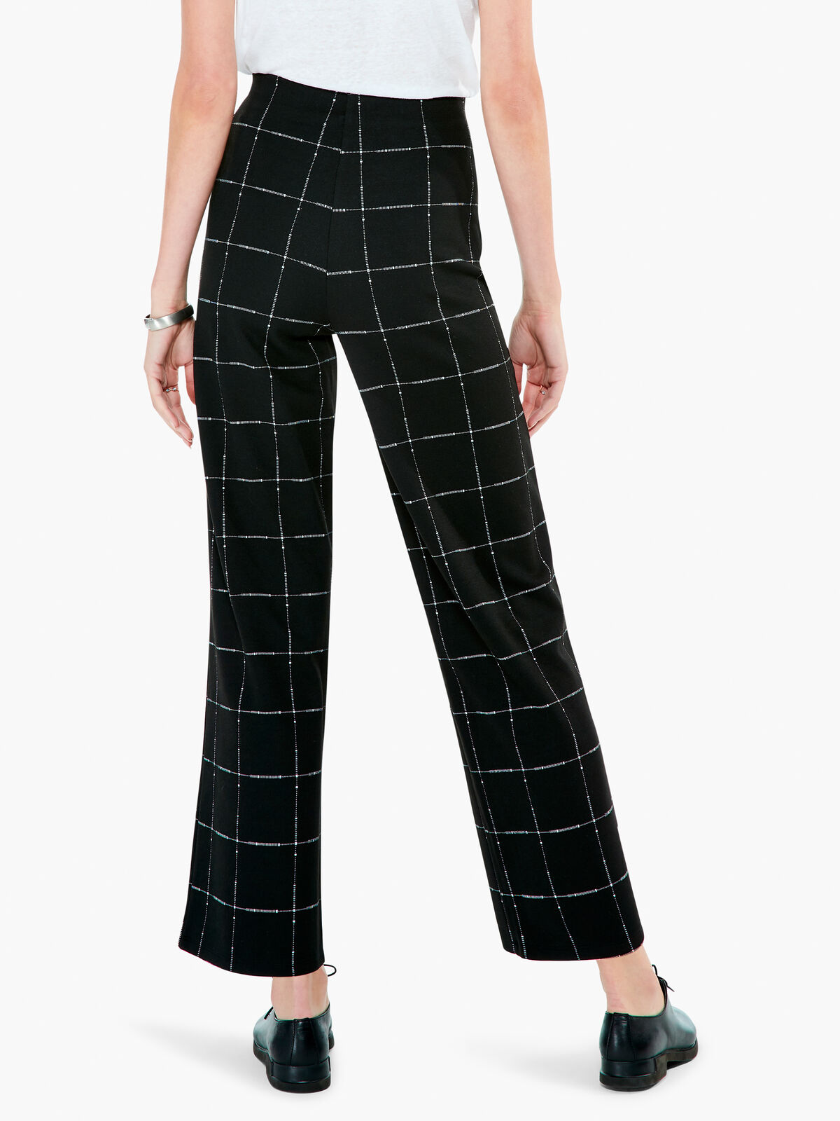 Nic+Zoe Etched Plaid Wide-Leg Pant