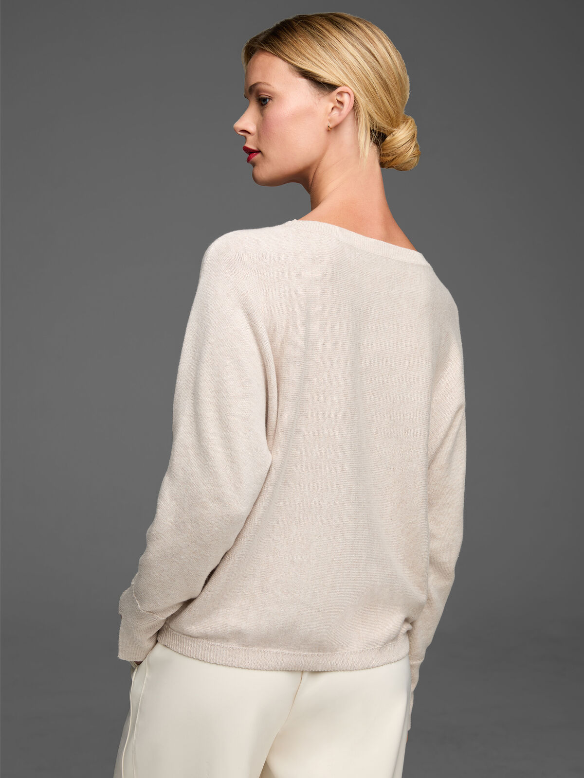 Gold Label Cotton Cashmere Silk Blend Sequin Sweater