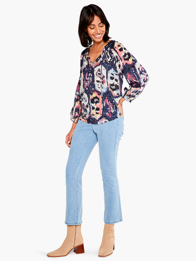 Woman Wears Medallion Mix Top image number 3