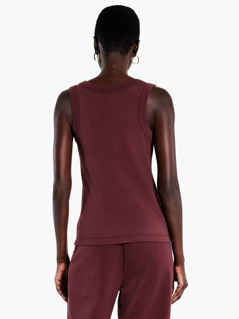 Woman Wears Perfect Knit Rib Scoop Tank image number 2