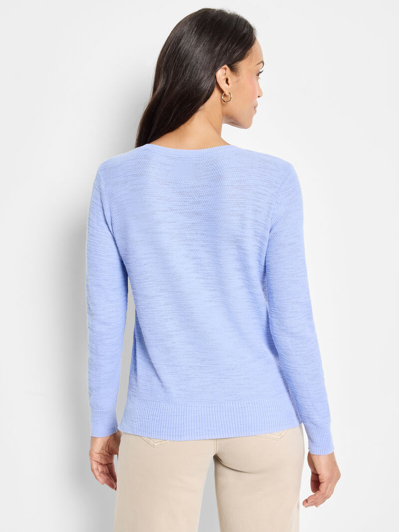 Woman Wears Breezy Texture Sweater image number 3